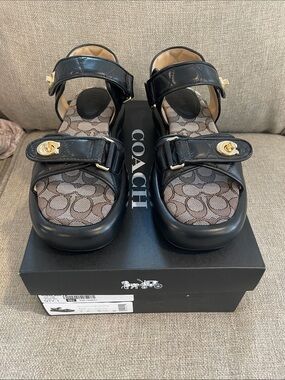 New Coach Peyton Sandal with Signature Jacquard